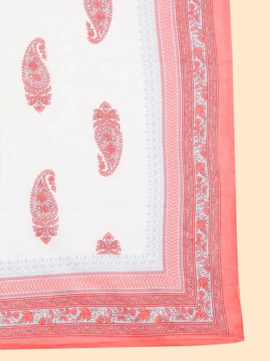 Anubhutee Pink & White Printed Kurta with Trousers & Dupatta - Distacart