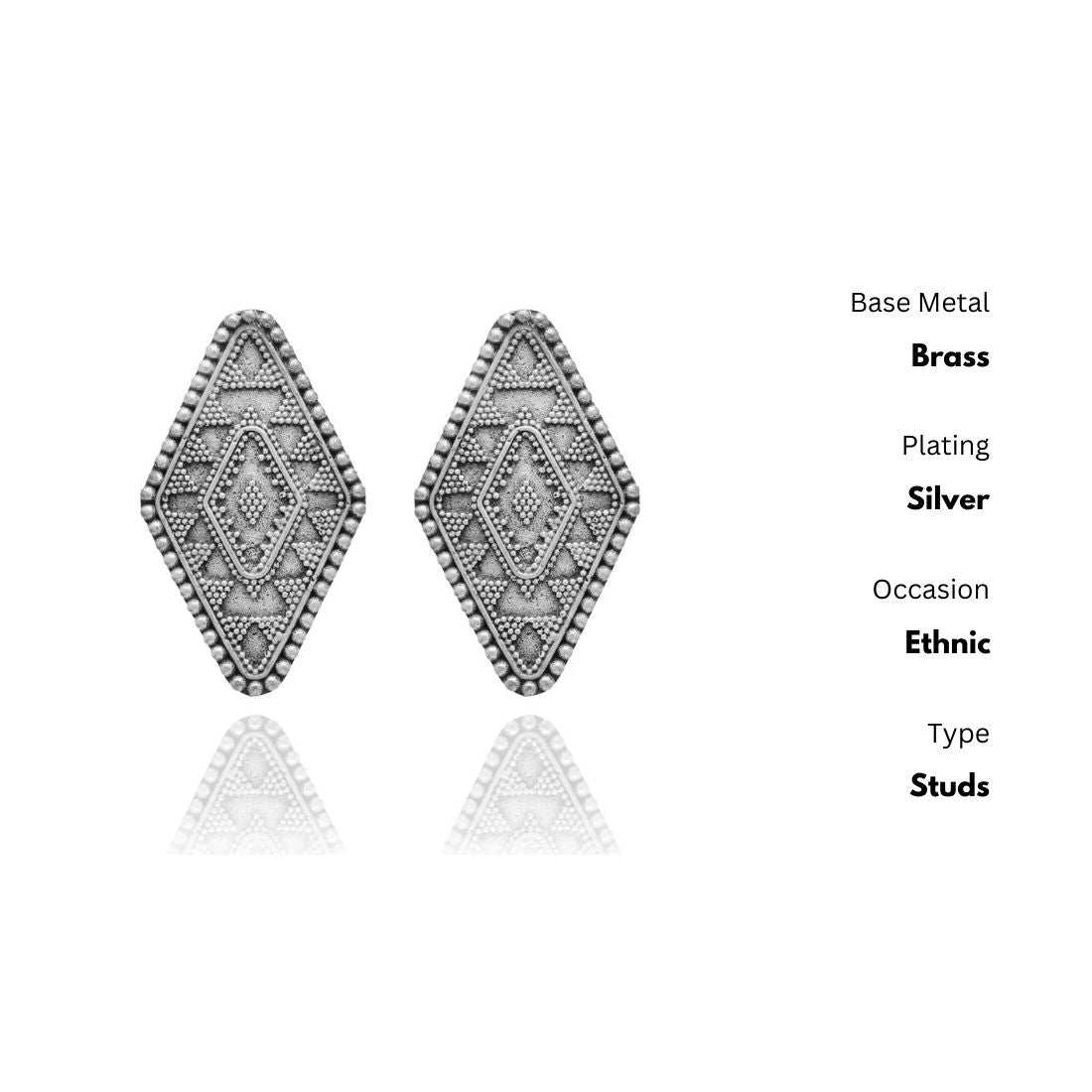 New Stylish Oxidized Gold-Polished Gold Studs Earrings for Womens by House of Ree - Distacart