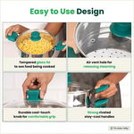 Thumbnail for The Indus Valley Tri-steel Multi Cooker Pot Premium Stainless Steel Momo Maker/ Idiyappam/ Biryani/  Veg Steaming Set, 3 Pots, 21cm