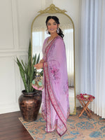 Thumbnail for The52 Women's Gorgeous Rayon Embroidery work Straight Kurta with Pant and Dupatta Set