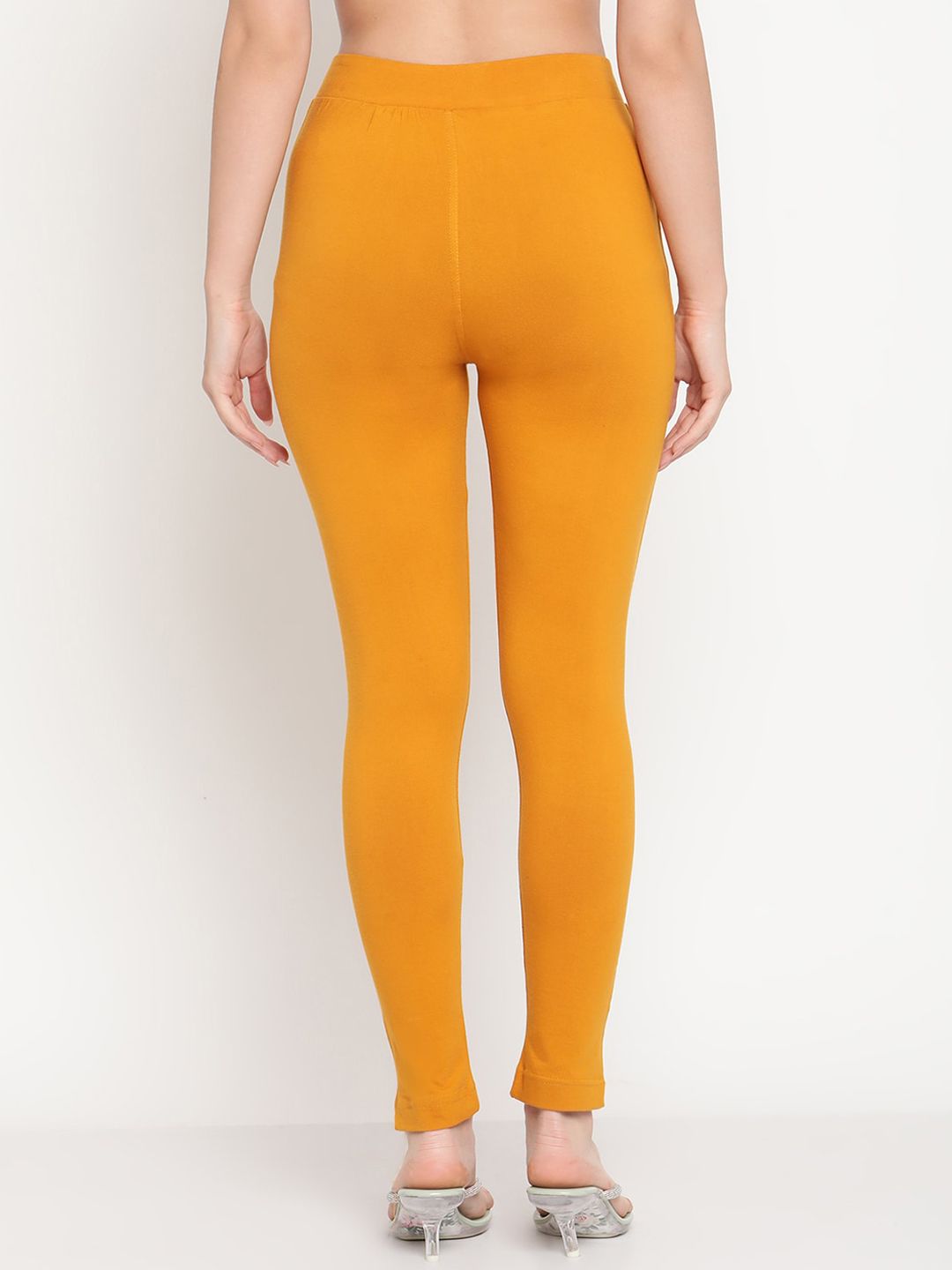 TAG 7 Women Navy Blue & Mustard Yellow Pack of 2 Straight Fit Ankle-Length Leggings - Distacart