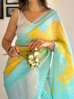 Thumbnail for Anouk Embellished Sequinned Pure Georgette Designer Saree - Distacart