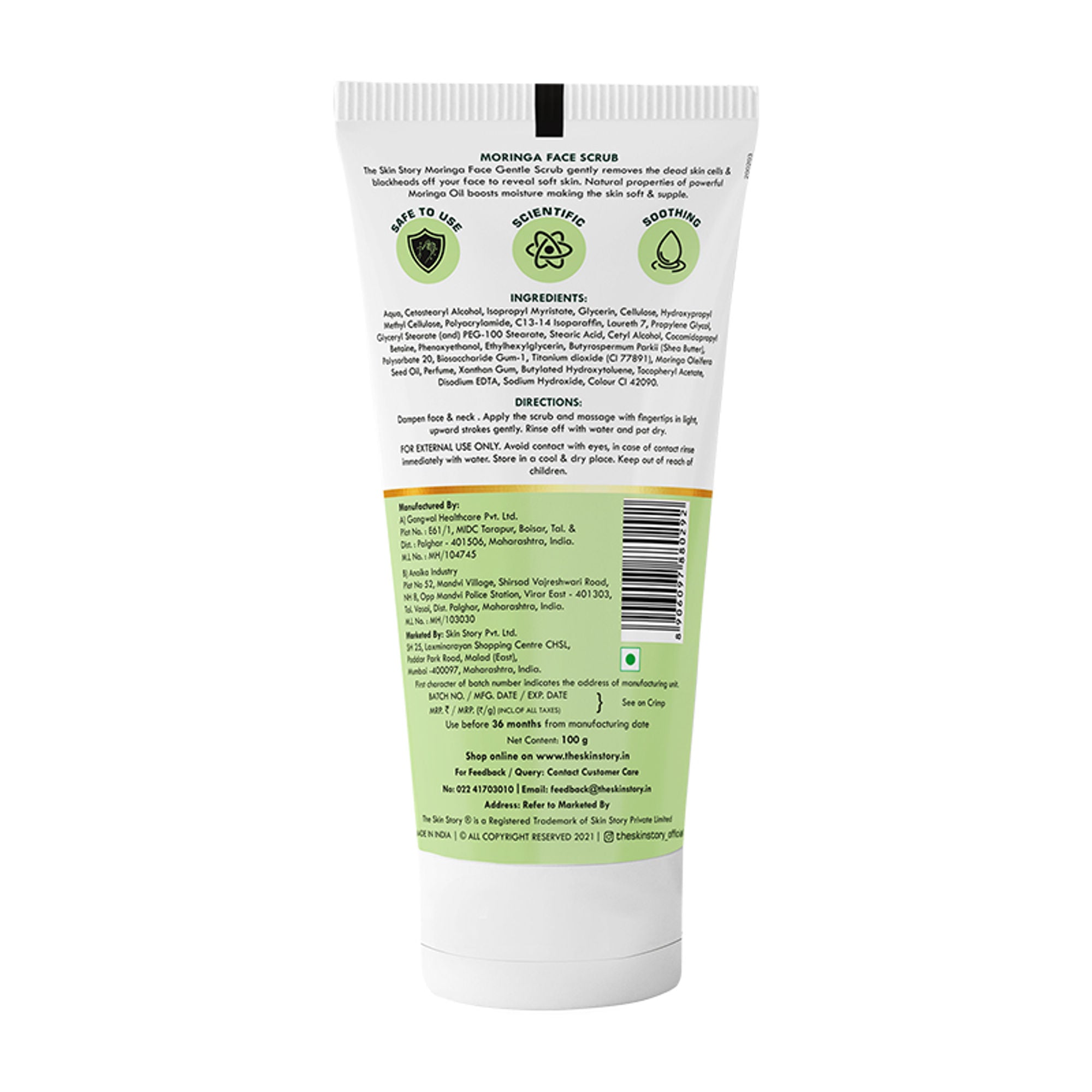 The Skin Story Moringa Gentle Face Scrub - Distacart