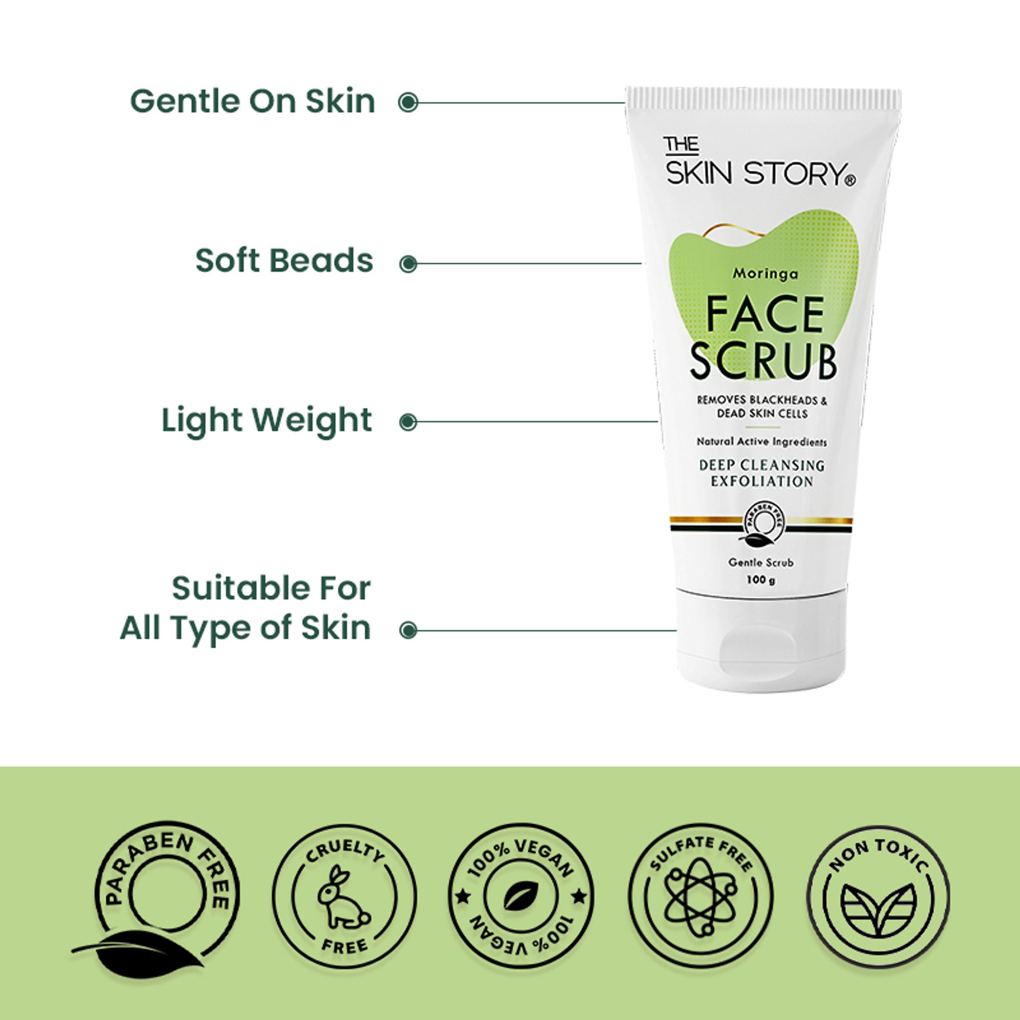 The Skin Story Moringa Gentle Face Scrub - Distacart