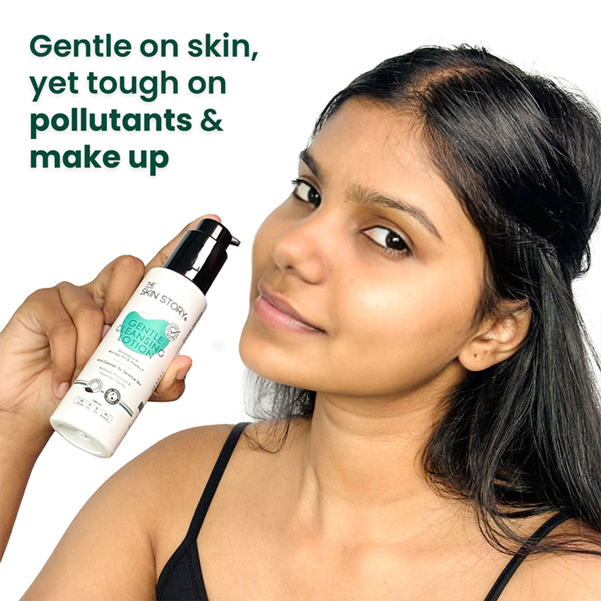 The Skin Story Gentle Face Cleanser Lotion For Deep Cleansing Moisturizing Makeup Removal - Moringa - Distacart