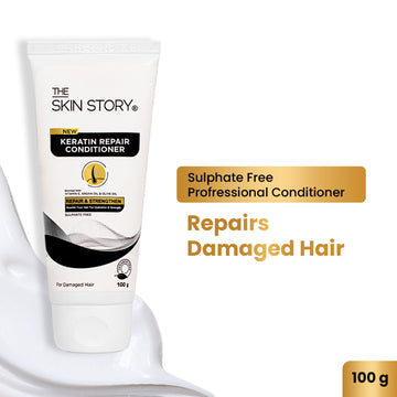 The Skin Story Sulphate Free Keratin Conditioner For Coloured Dry Frizzy Damaged Hair With Vitamin E - 100 g