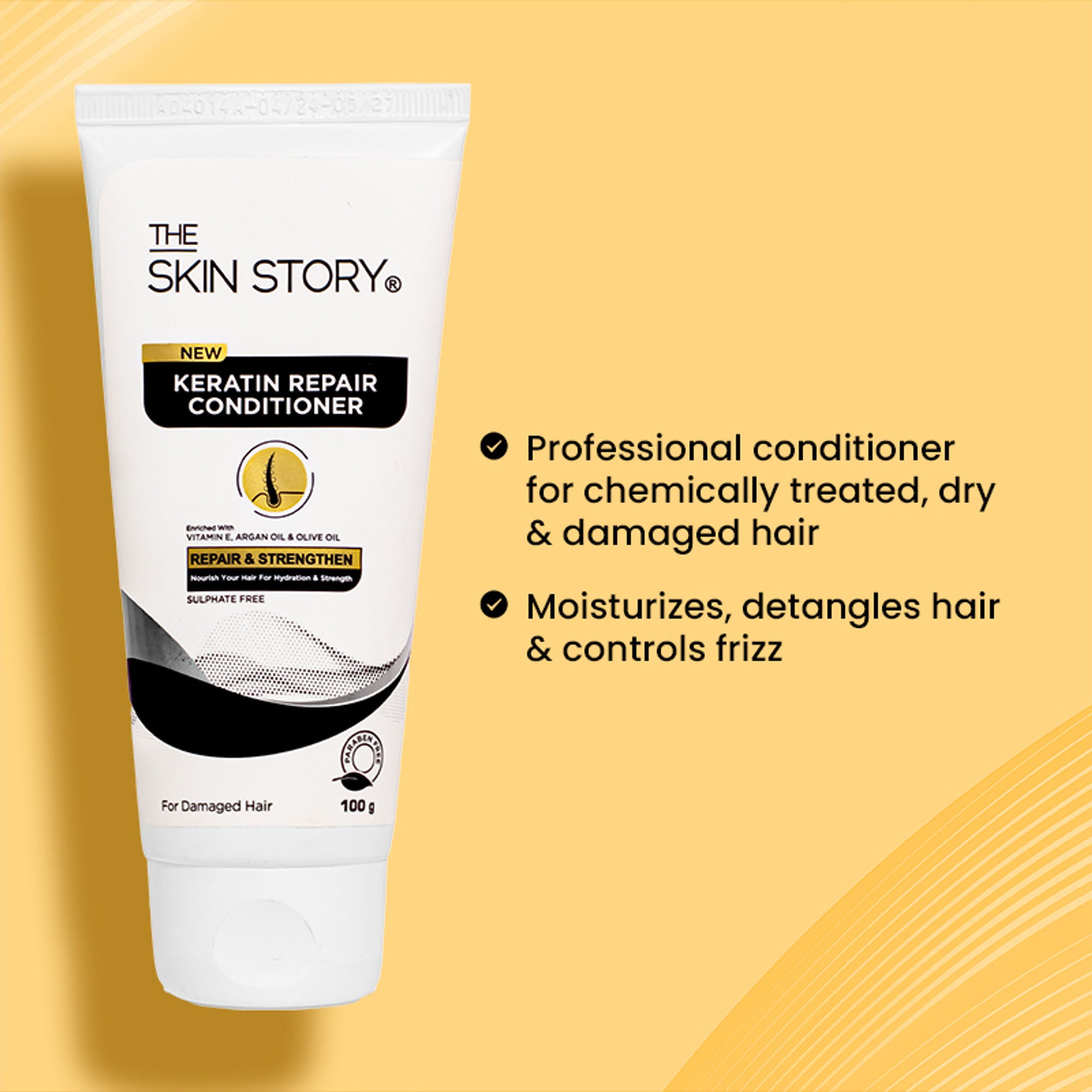 The Skin Story Sulphate Free Keratin Conditioner For Coloured Dry Frizzy Damaged Hair With Vitamin E - Distacart