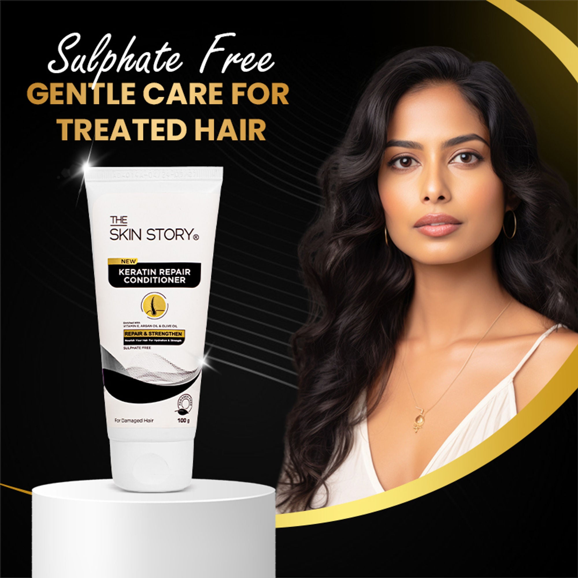 The Skin Story Sulphate Free Keratin Conditioner For Coloured Dry Frizzy Damaged Hair With Vitamin E - Distacart