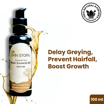 The Skin Story 100% Natural Ayurvedic Hair Oil For Hair Growth, Reduced Hair Fall, Controls Dandruff