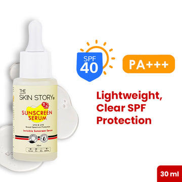 The Skin Story Invisible Liquid Sunscreen Serum For Face, SPF 40 PA+++ With Vitamin E, No White Cast