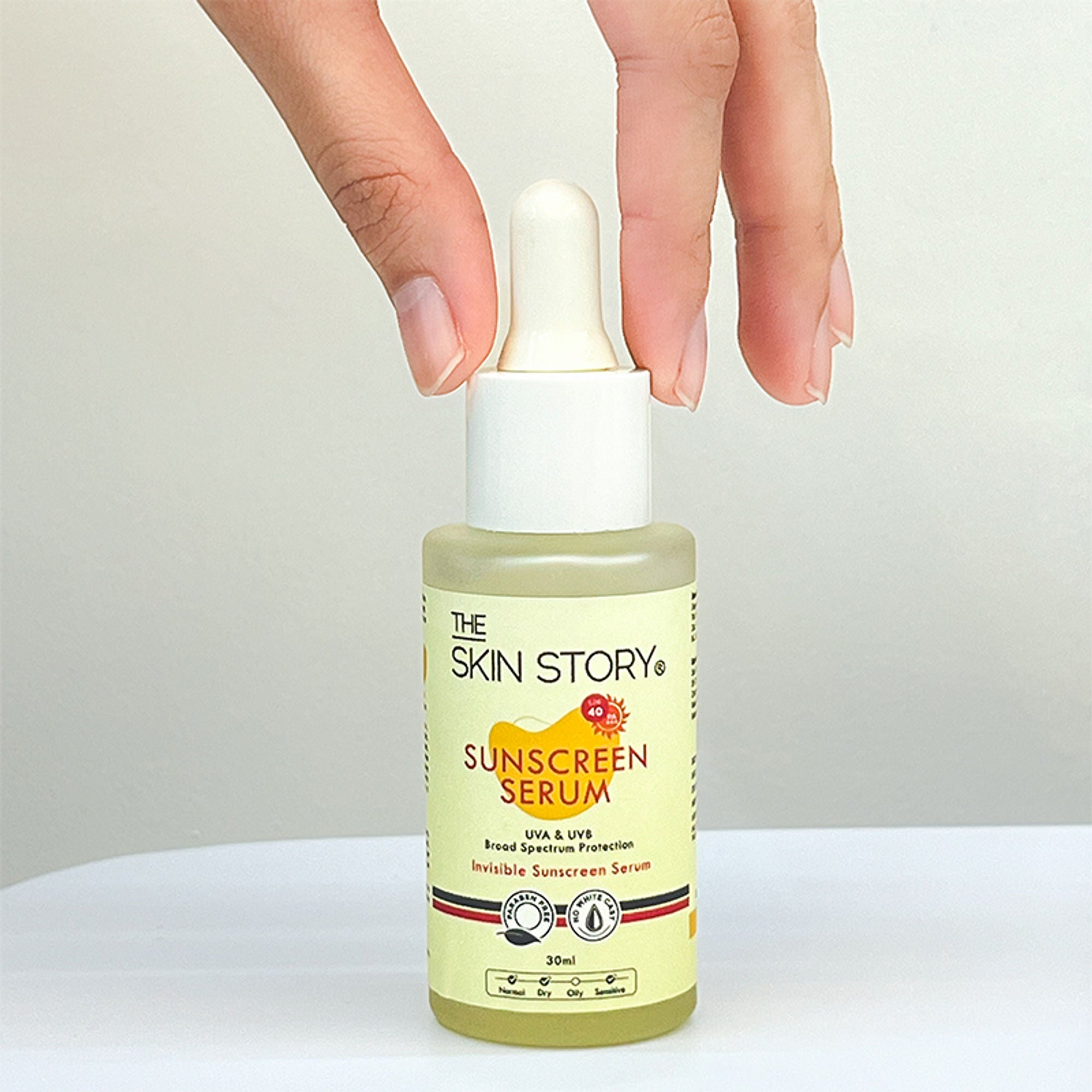 The Skin Story Invisible Liquid Sunscreen Serum For Face, SPF 40 PA+++ With Vitamin E - Distacart
