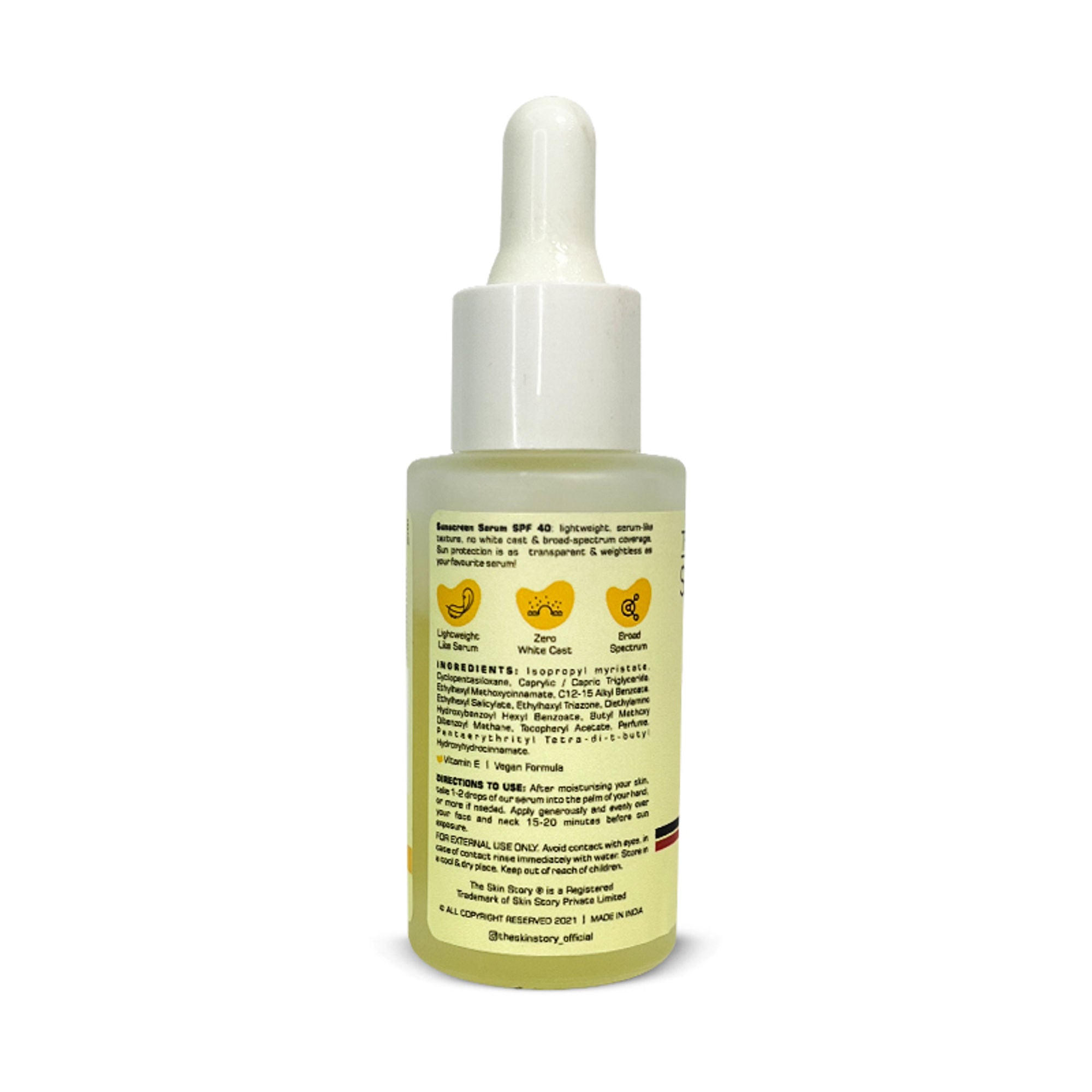 The Skin Story Invisible Liquid Sunscreen Serum For Face, SPF 40 PA+++ With Vitamin E - Distacart