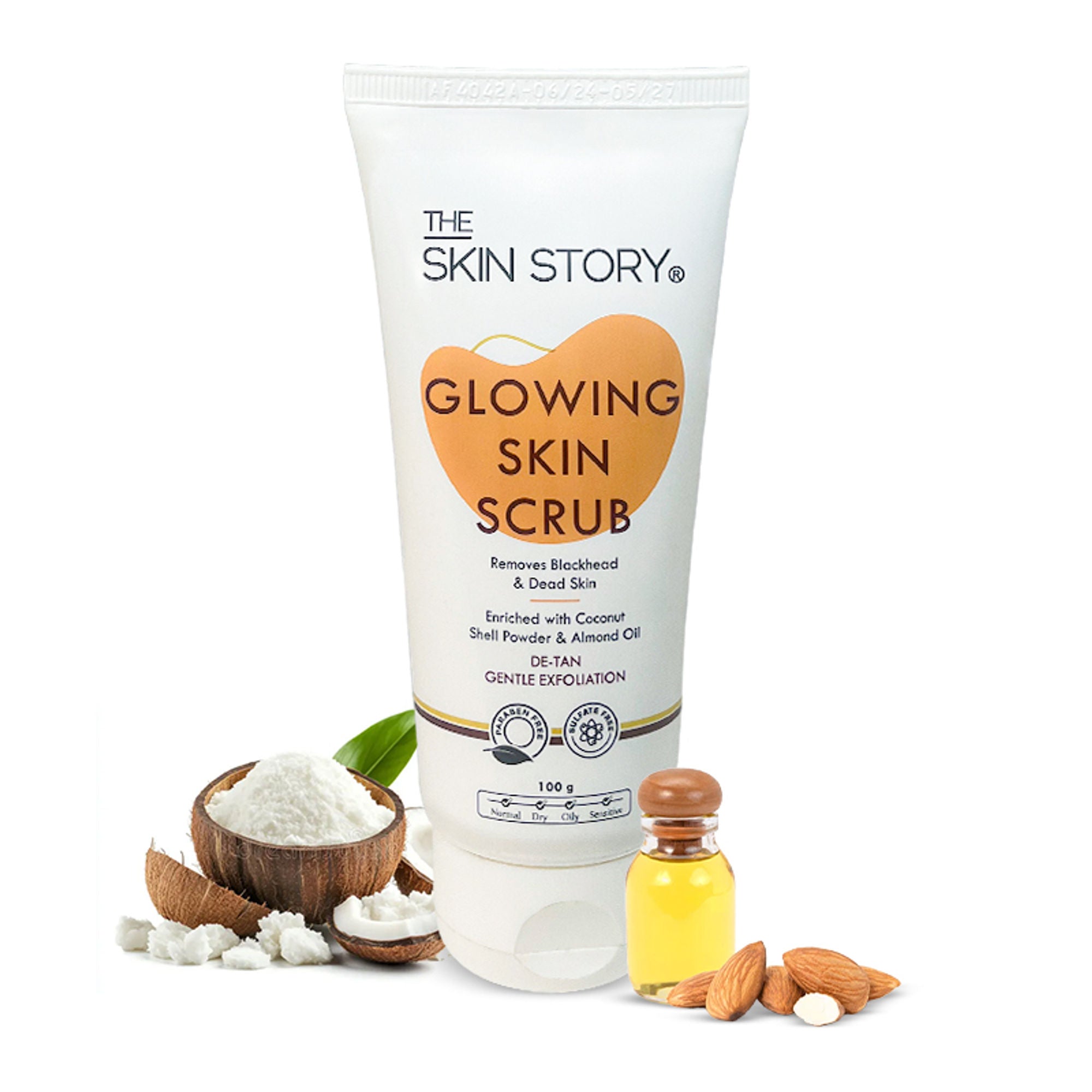 The Skin Story Gentle Detan Face Scrub Exfoliate Dead Skin Remove Blackheads Dark Spots Pigmentation - Distacart