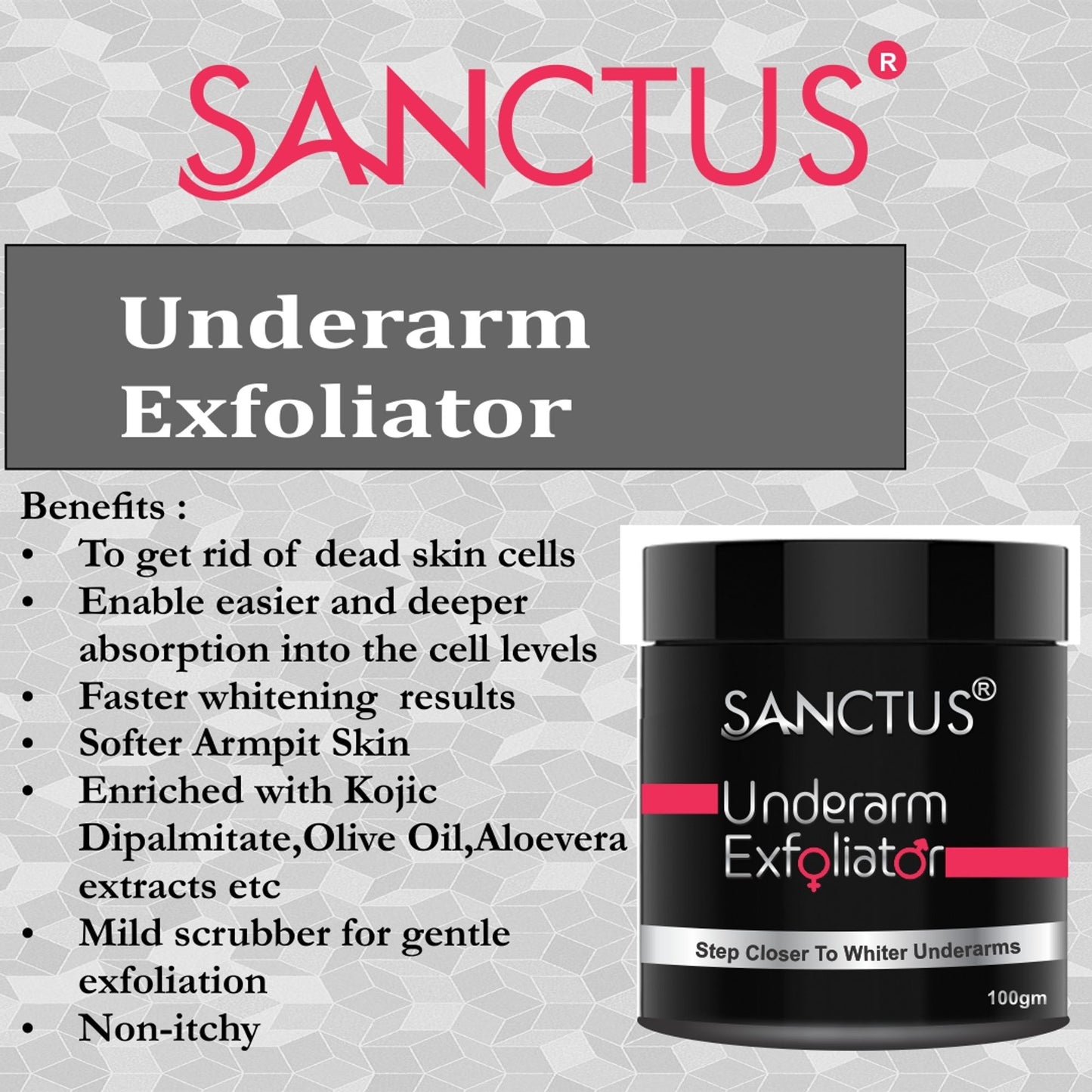 SANCTUS Underarm Exfoliator - Distacart