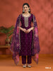 Anaita Maroon Silk Embroidered Viscose Thread Zari Work Salwar Suit - Distacart