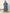Yufta Blue Roman Silk Zari-Work On Yoke Straight Kurta Dupatta Set