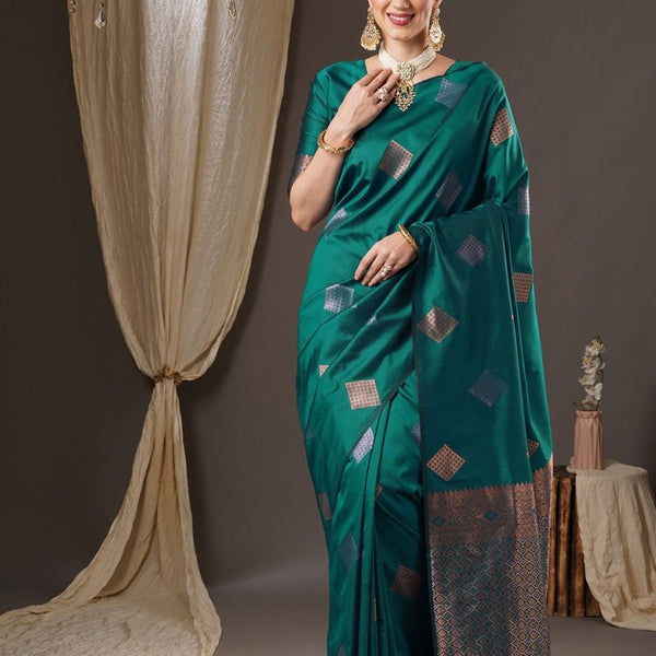 Anouk Zari Silk Blend Banarasi Saree - Distacart