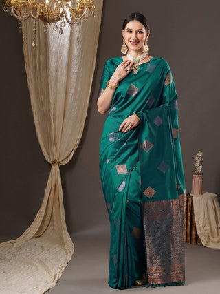 Anouk Zari Silk Blend Banarasi Saree - Distacart