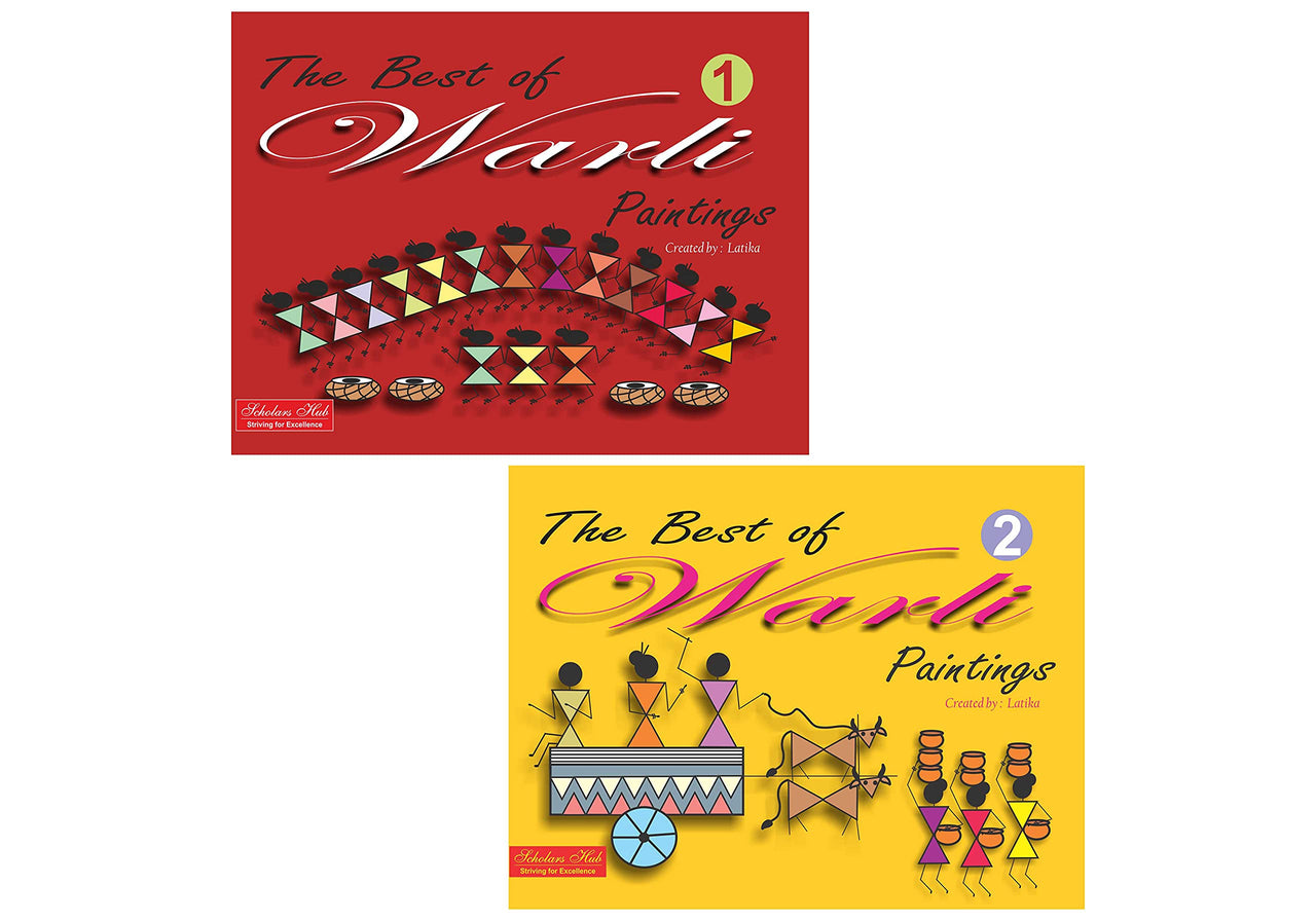 Scholars Hub Best Of Warli Art Paintings Book -Vol 1, Vol 2 (Set Of 2 Books) | 68 Pages - Dista