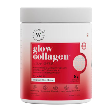 Wellbeing Nutrition Glow Korean Marine Collagen Peptides-Tropical Bliss Flavor - Distacart