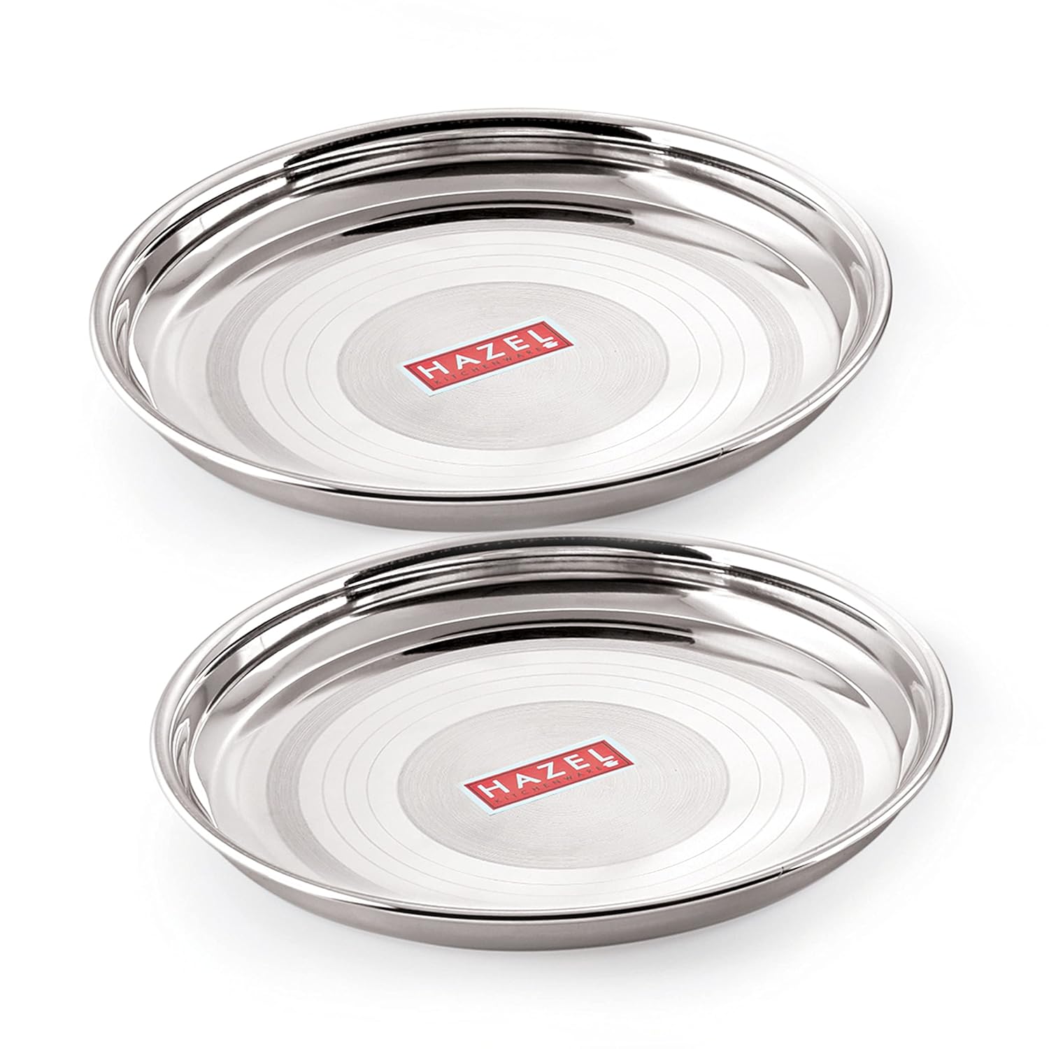 HAZEL Stainless Steel Plate Set for Dinner Launch, Set of 2, 28.5 cm, Medium - Dista