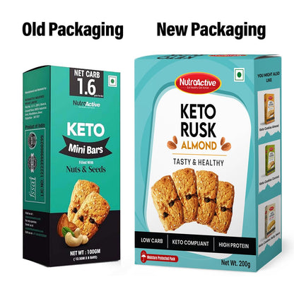 NutroActive Keto Breakfast Mini Bars with Nuts & Seeds - Distacart