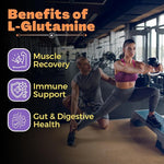 Thumbnail for BOOSTIQ L-Glutamine Powder - Unflavoured - Distacart