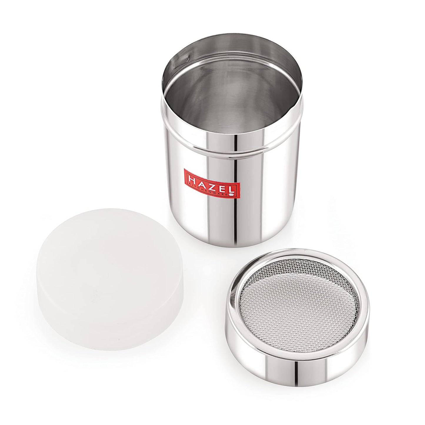 HAZEL Stainless Steel Powder Shaker with ABS Lid | 310 ML - Dista