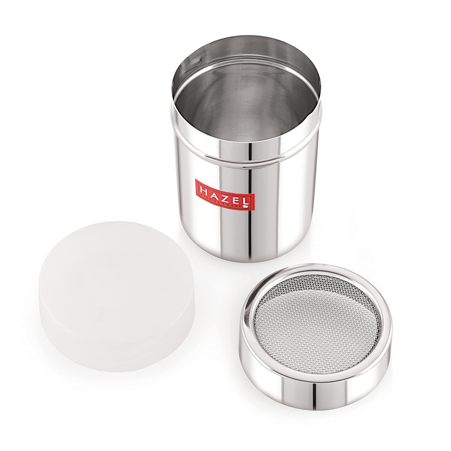 HAZEL Stainless Steel Powder Shaker with ABS Lid | 310 ML - Dista