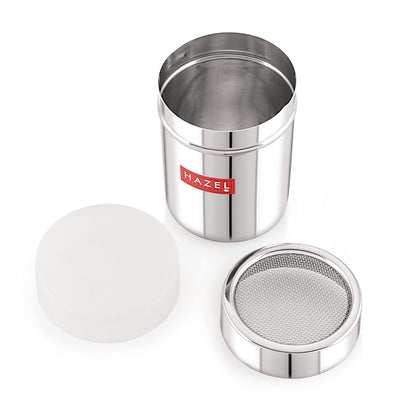 HAZEL Stainless Steel Powder Shaker with ABS Lid | 310 ML - Dista