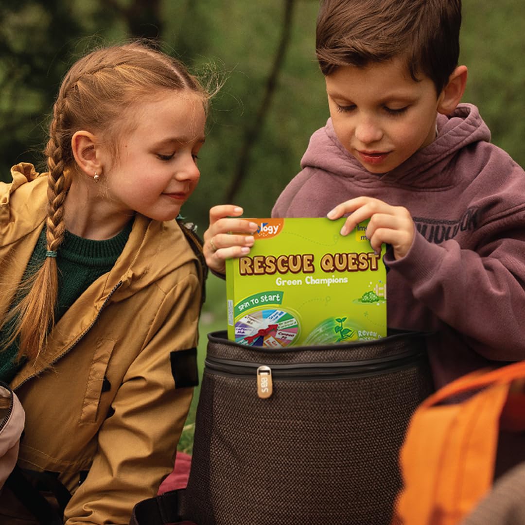 Imagimake Rescue Quest–Green Champions | Spin, Discover & Rescue Green Missions | Educational Fun Board Games for Friends & Family Night |Travel-Friendly Indoor Game |Gift for Kids Ages 5,6,7,8,9,10