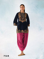 Thumbnail for Anaita Black-Red Embroidery Sequence & Thread Work Velvet Salwar Suit - Distacart