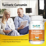 Thumbnail for Vokin Biotech Natural Turmeric Curcumin Extract 95%(Curcuminiod) With Piperine 60 Capsules 500Mg