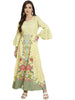 Juniper Women's Lime Floral Printed Rayon Kurta With Buttons Closure At Back - Distacart