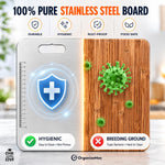 Thumbnail for OrganizeMee Stainless Steel Chopping Board (Medium)(31.8CM X 21CM) - Dista