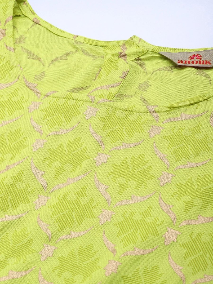 Anouk Ethnic Motifs Printed Regular Kurta with Trousers - Distacart