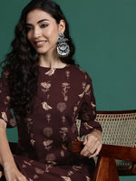 Thumbnail for Sangria Women Ethnic Motifs Printed Kurta - Distacart