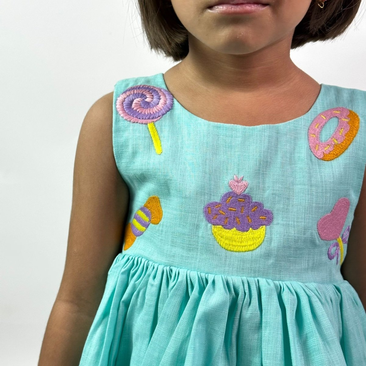 ArthLife Cyan Candy Party Wear Dress - Distacart