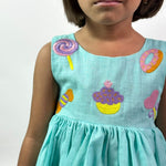 Thumbnail for ArthLife Cyan Candy Party Wear Dress - Distacart