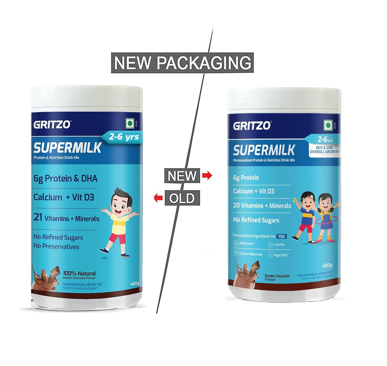 Gritzo SuperMilk Overall Growth (2-6y) for Boy/Girl - Dista