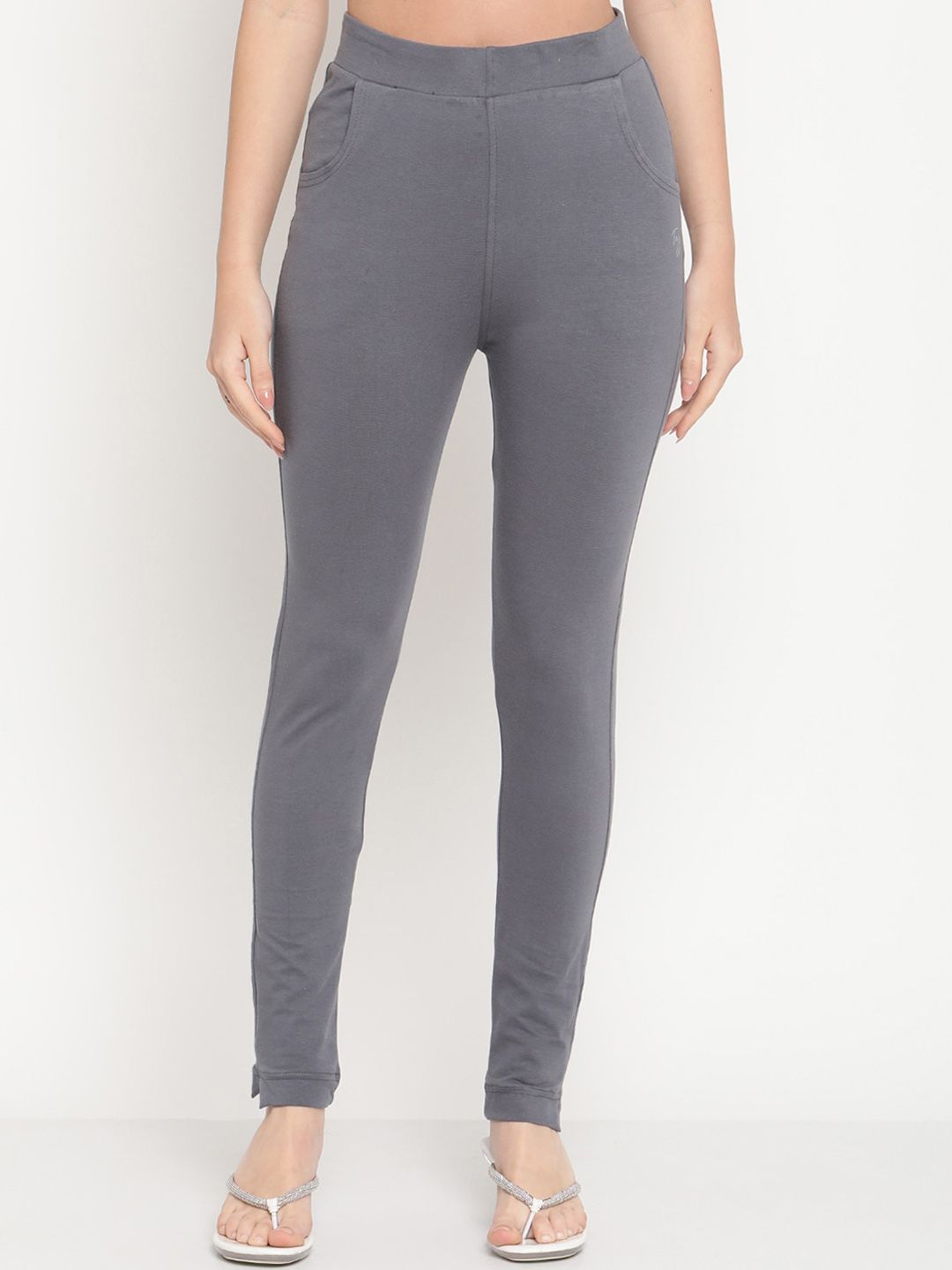 TAG 7 Women Yellow & Grey Ankle-Length Leggings Set of 2 - Distacart