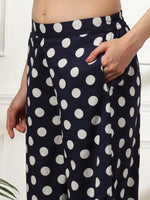 Thumbnail for Yufta Blue Cotton Polka Dot Waistcoat Co-Ord