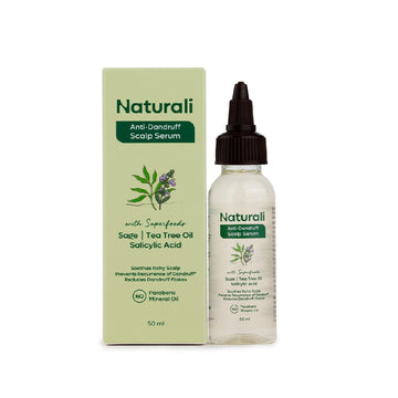 Naturali Anti-Dandruff Scalp Serum with Sage,Tea Tree Oil & Salicylic Acid - Distacart