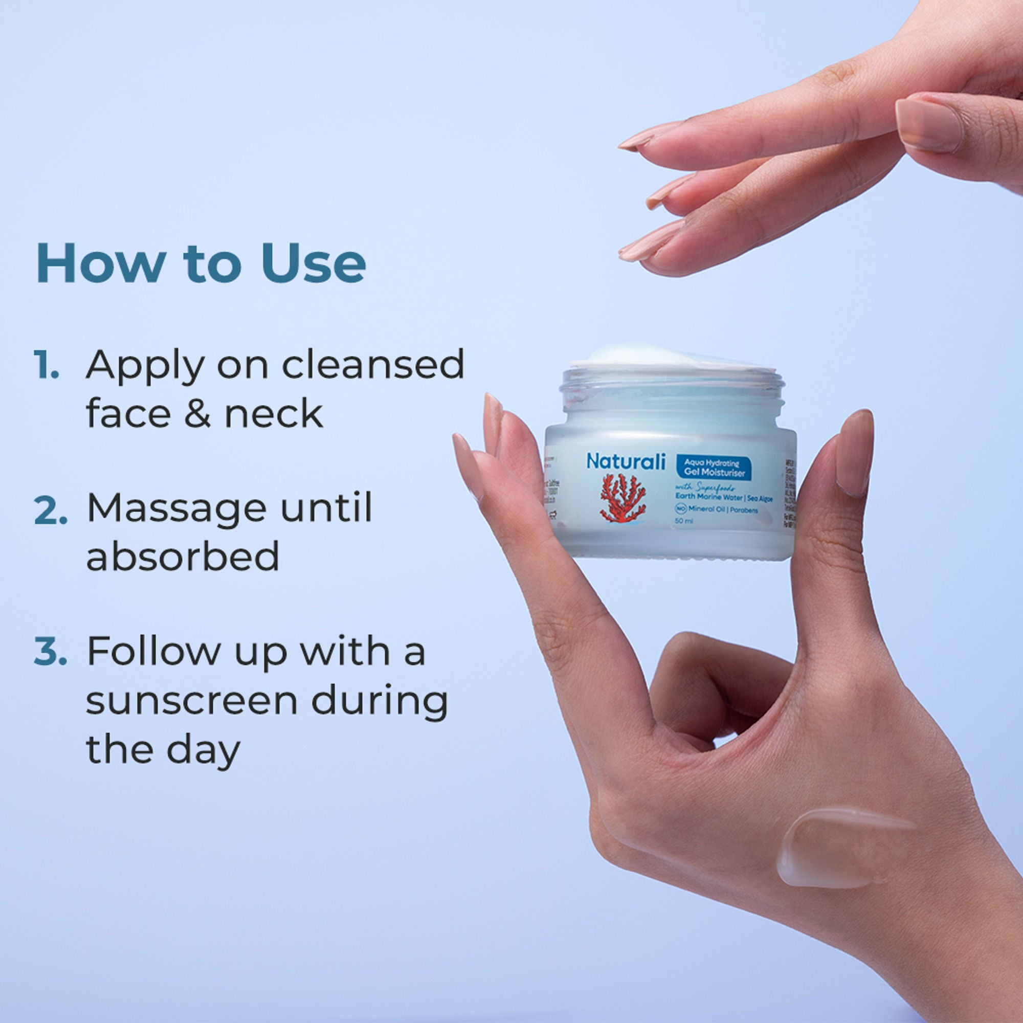 Naturali Aqua Hydrating Gel Moisturiser with Superfoods Earth Marine Water & Sea Algae - Distacart