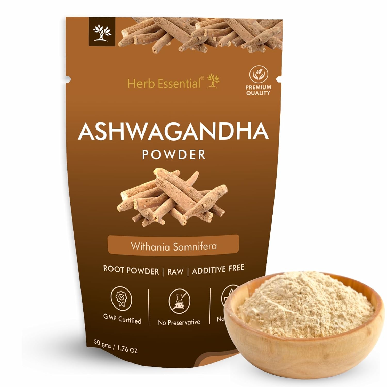 Herb Essential Ashwagandha Root Powder - Distacart