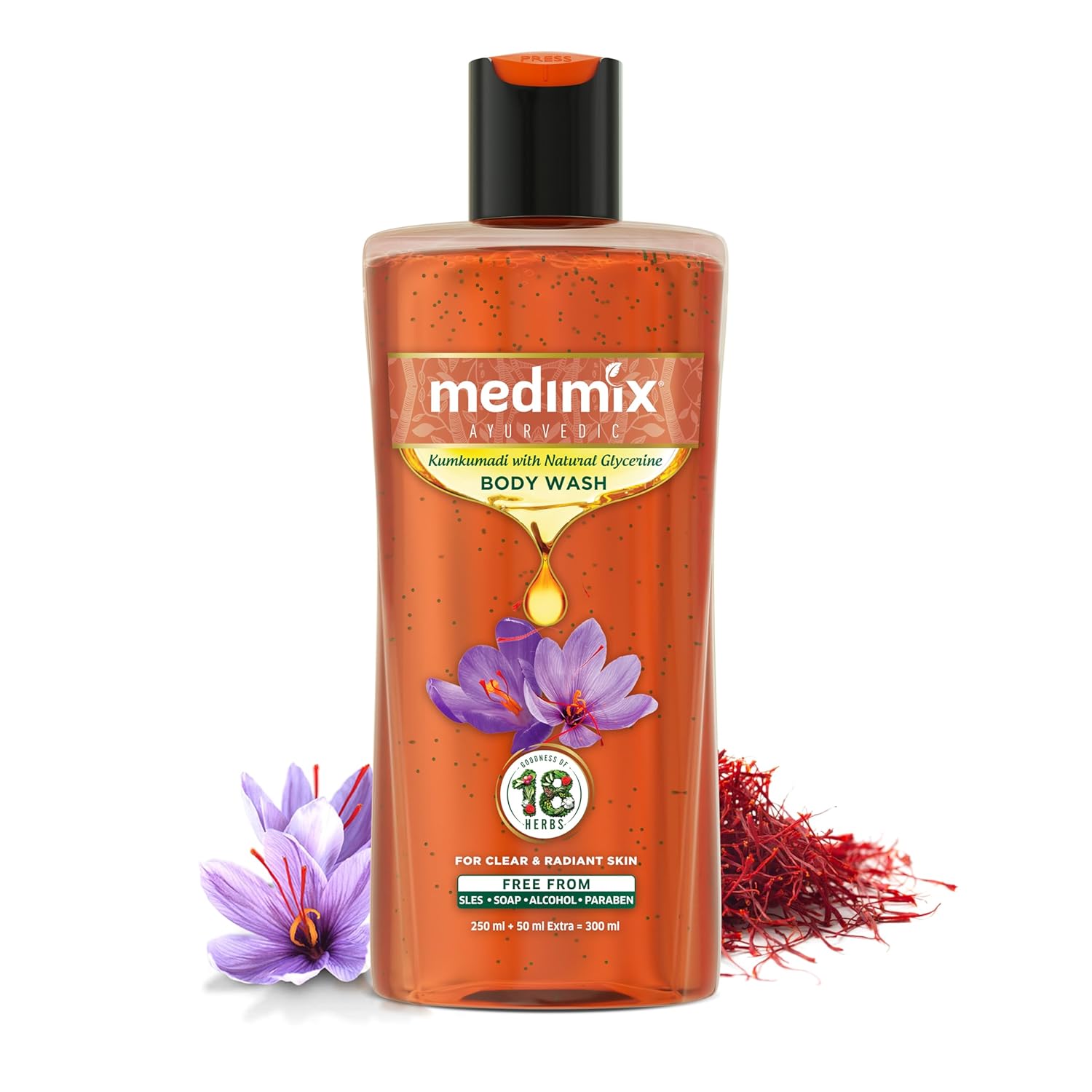 Medimix Ayurvedic Kumkumadi Body Wash - Distacart