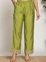 Thumbnail for Yufta Green Silk Suit Set