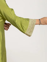 Thumbnail for Yufta Green Silk Suit Set