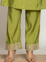 Thumbnail for Yufta Green Silk Suit Set