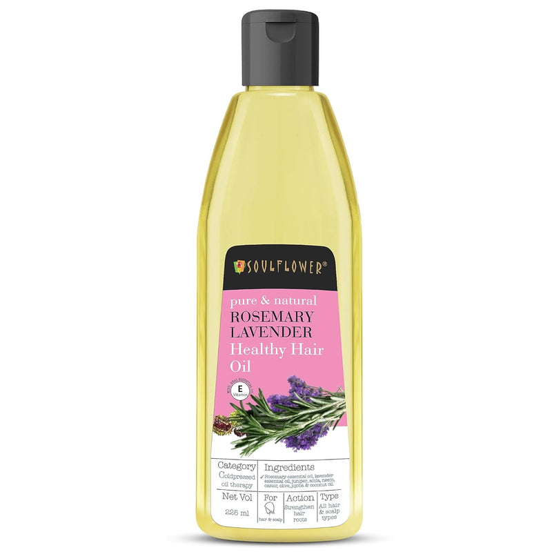 Soulflower Pure &amp; Natural Rosemary Lavender Healthy Hair Oil - Distacart
